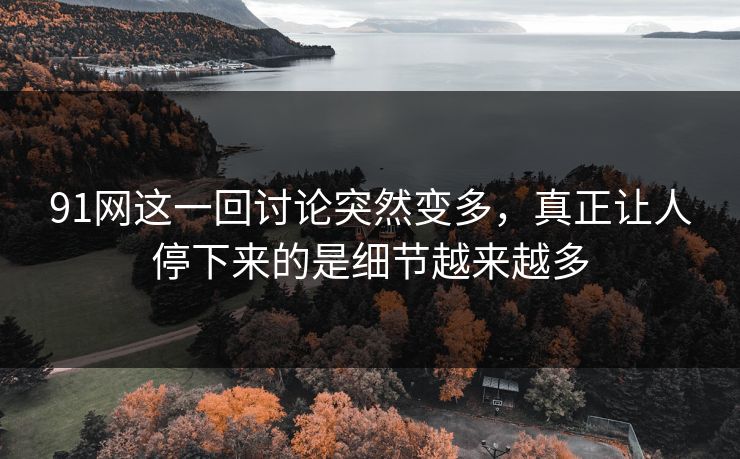 91网这一回讨论突然变多，真正让人停下来的是细节越来越多