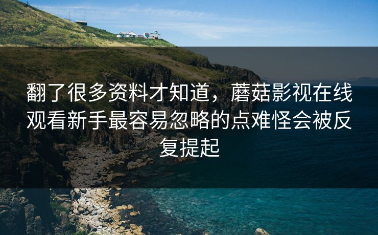 翻了很多资料才知道,蘑菇影视在线观看新手最容易忽略的点难怪会被反复提起 翻了很多资料才知道,蘑菇影视在线观看新手最容易忽略的点难怪会被反复提起