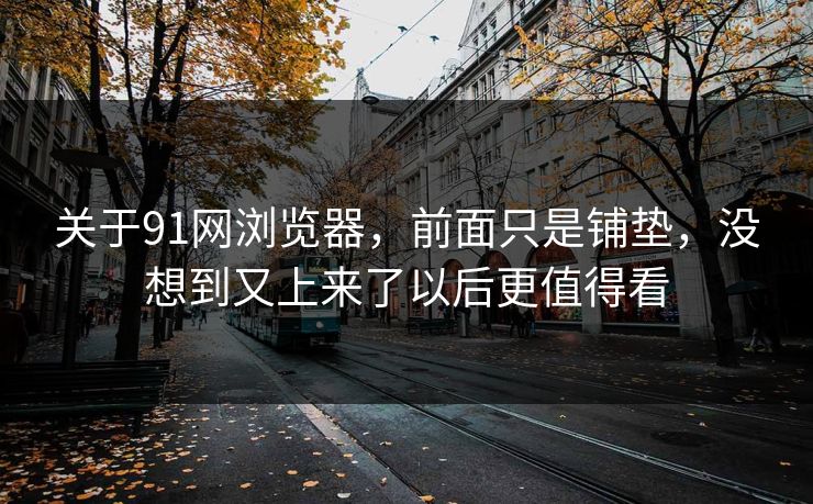 关于91网浏览器，前面只是铺垫，没想到又上来了以后更值得看